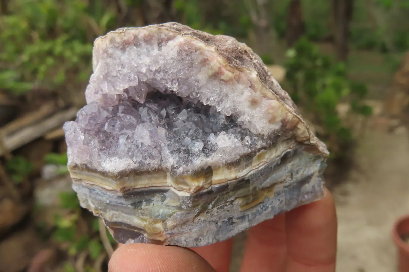 Natural Zululand Amethyst Agate Geodes x 12 from Jozini, South Africa