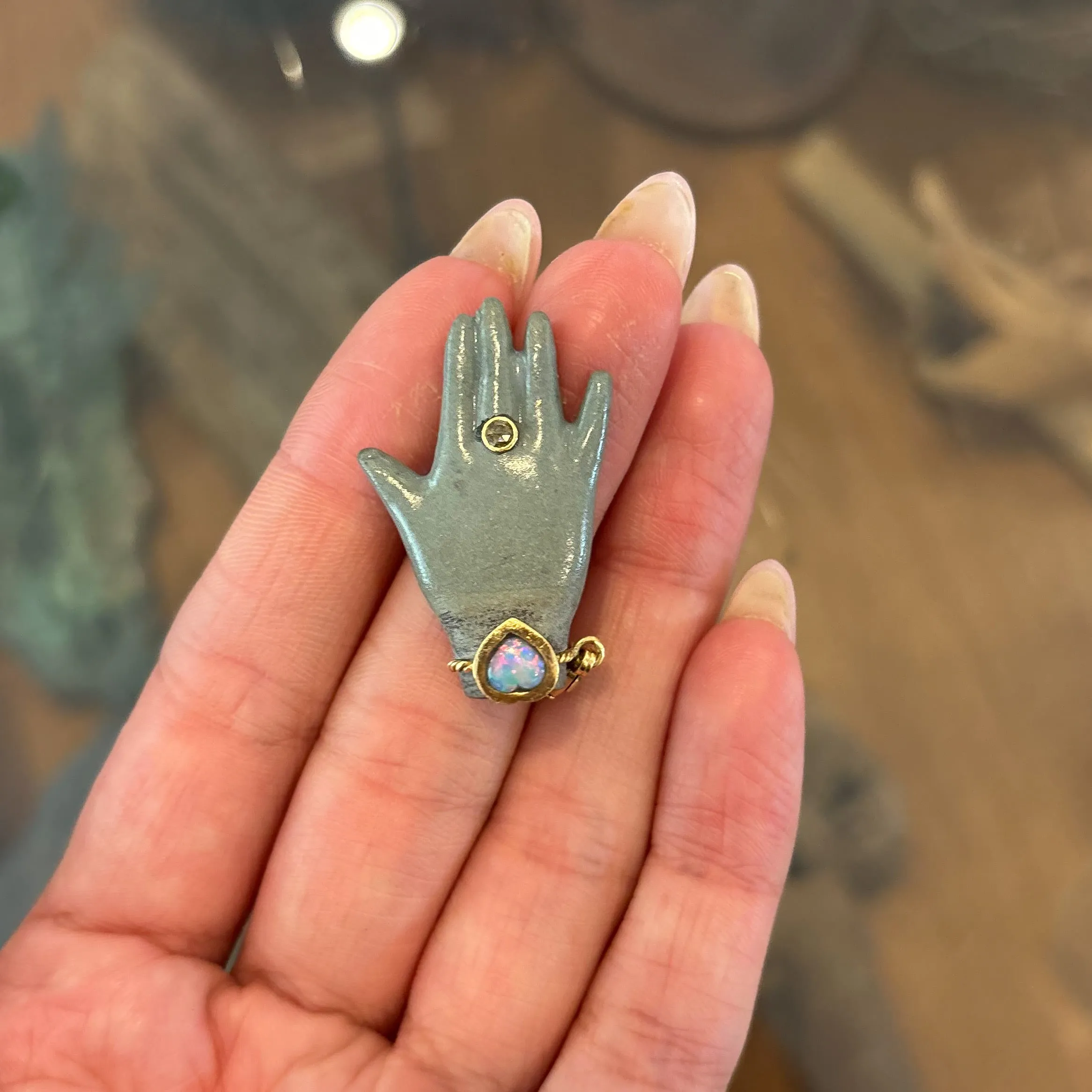 Porcelain Hand Pendant