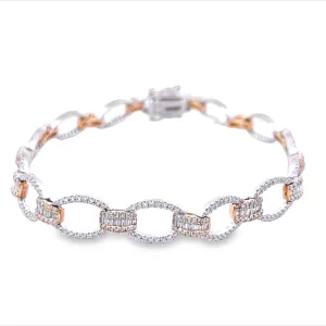 Previously Loved Baguette Diamond Link Bracelet