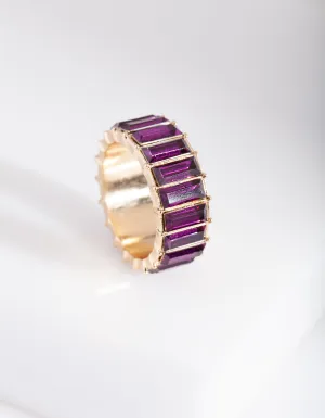 Purple Gem Band Ring