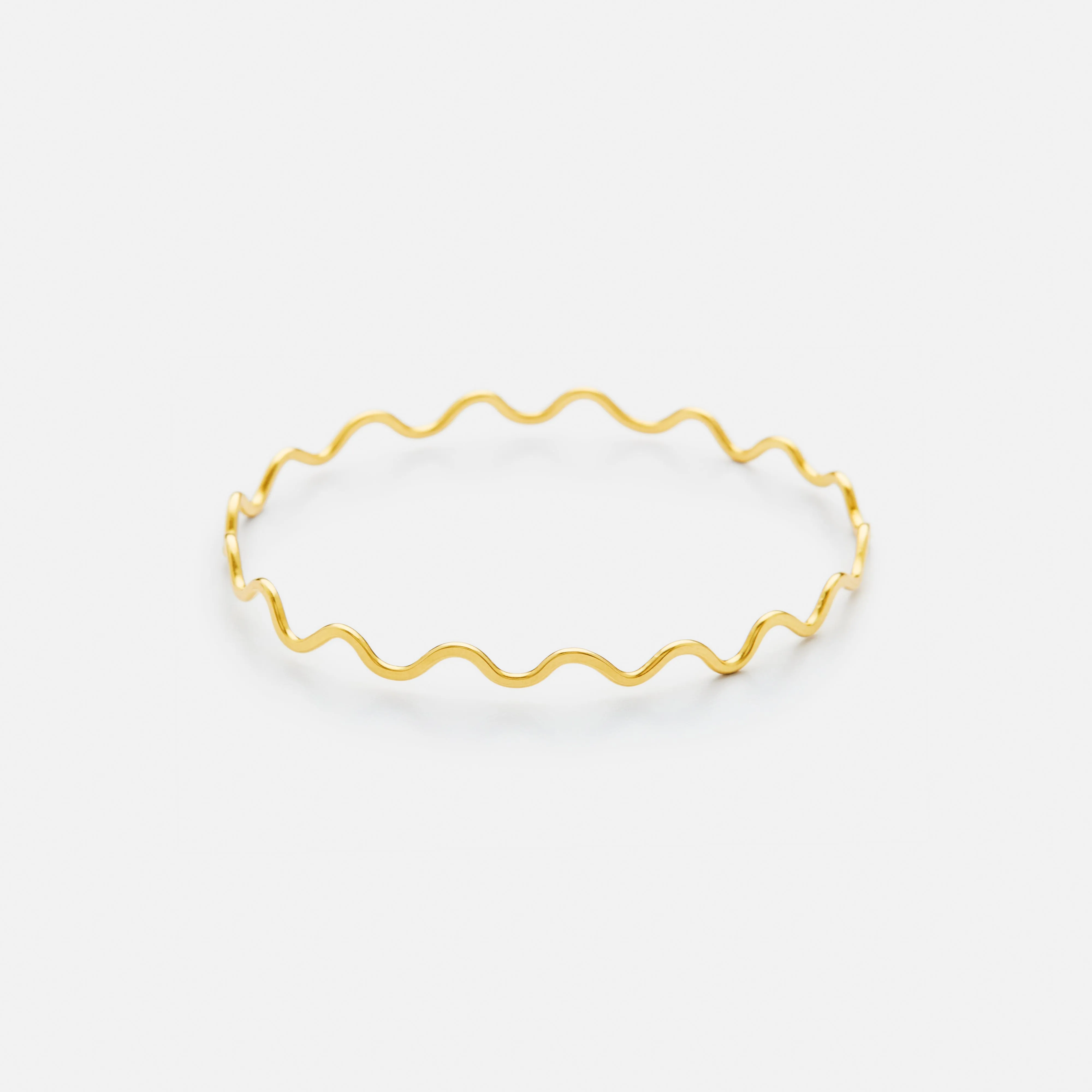 Ripple Bangle, 19K Gold