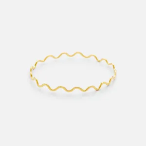 Ripple Bangle, 19K Gold