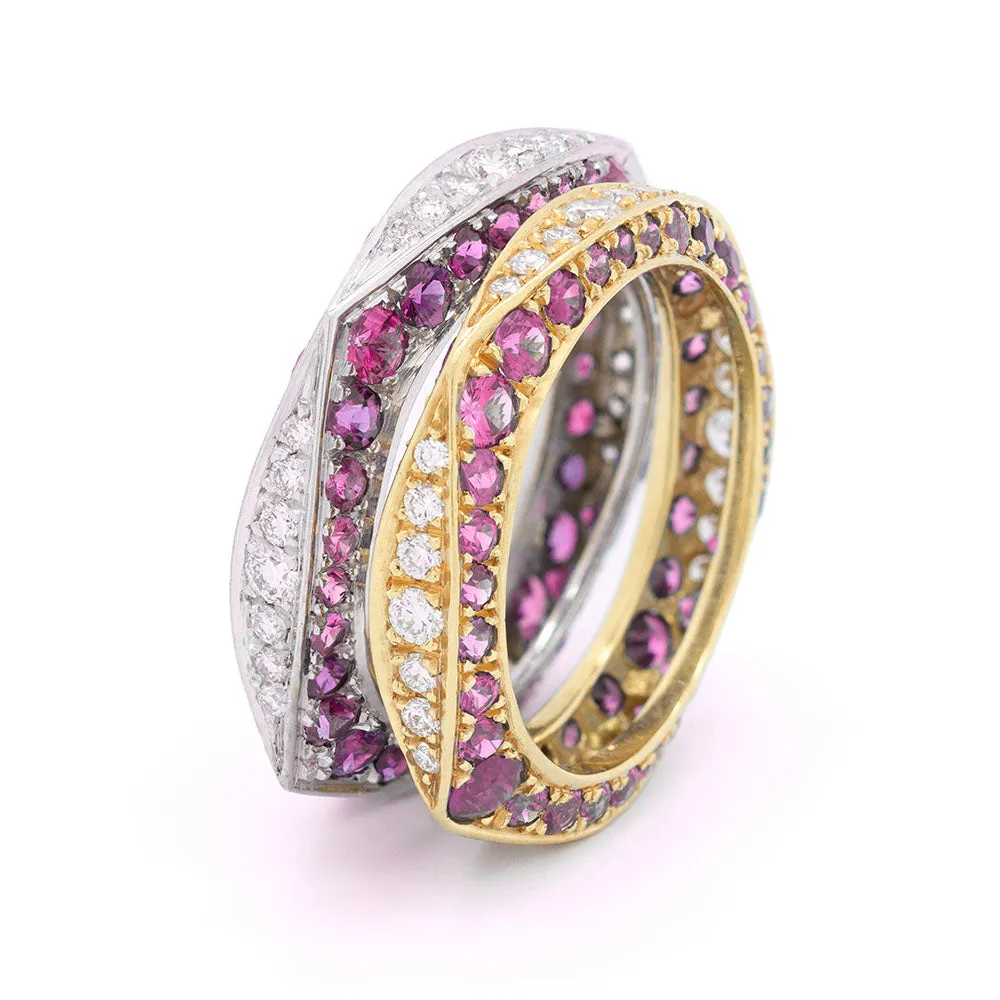 Ruby & Diamond Keshet Ring in Yellow Gold