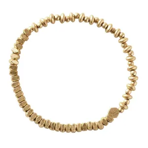 SCO Mini Metal Stacking Bracelet - Mixed Beads Gold