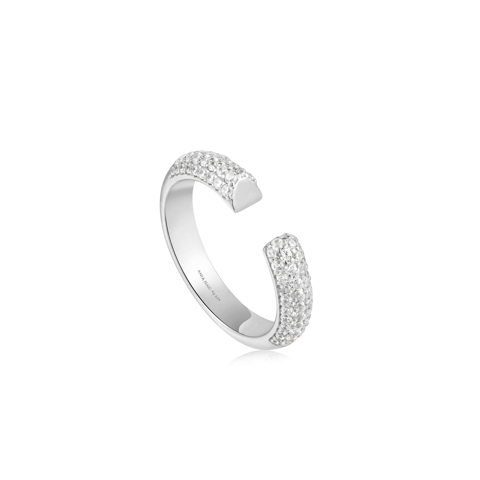 Silver Pavé Adjustable Ring