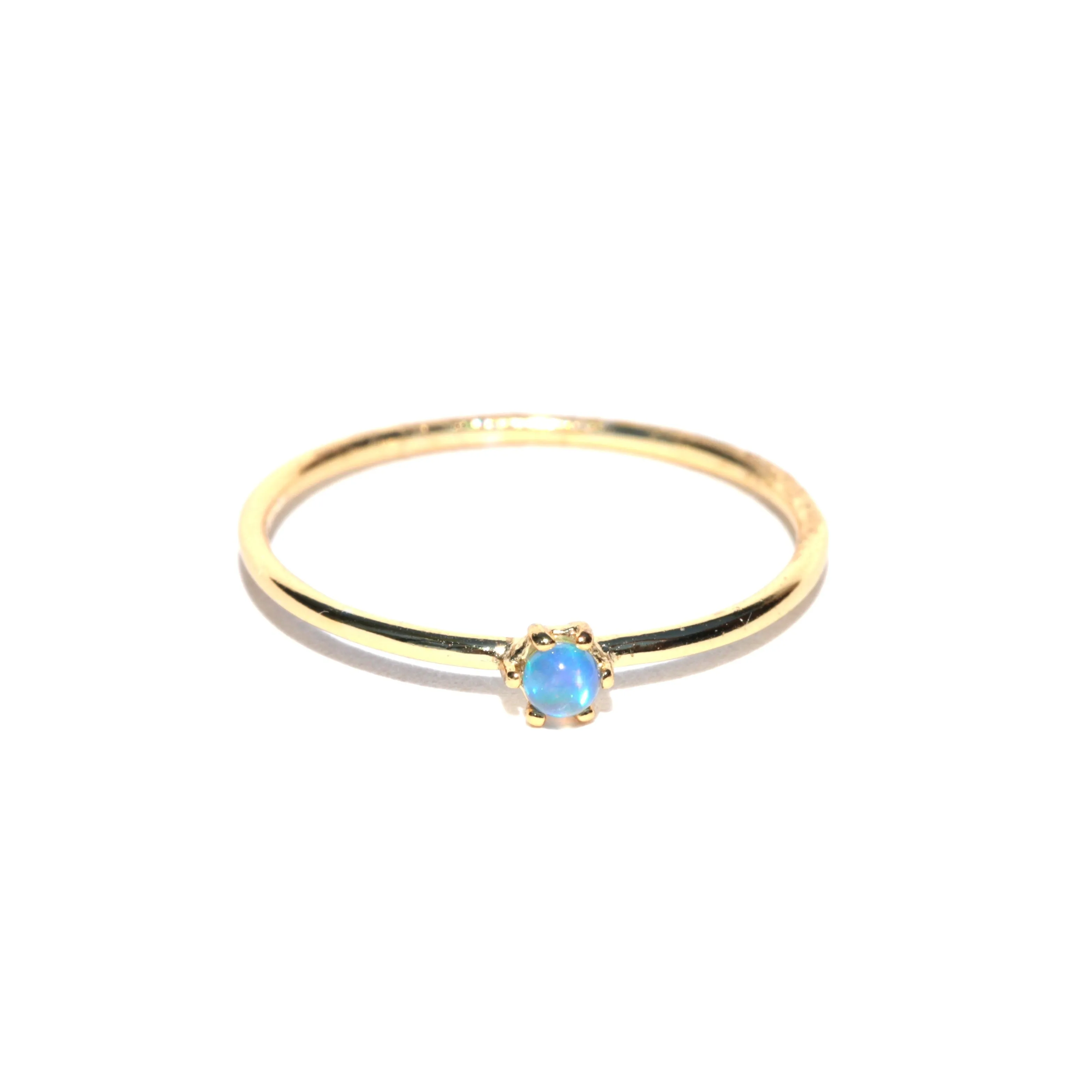 SMALL BLUE OPAL RING