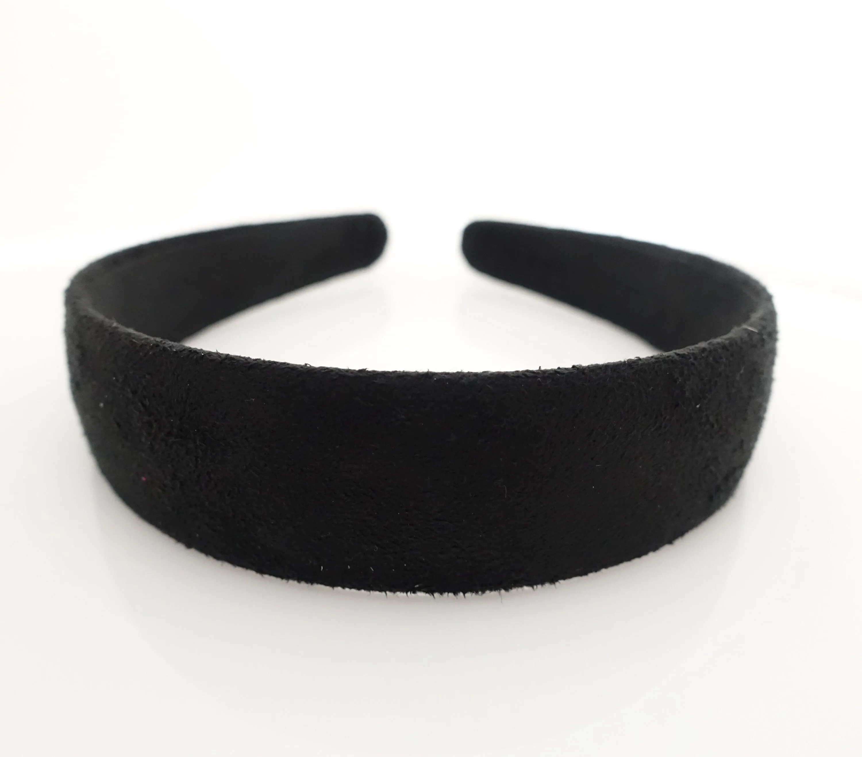 solid suede fabric hairband medium width natural fashion headband