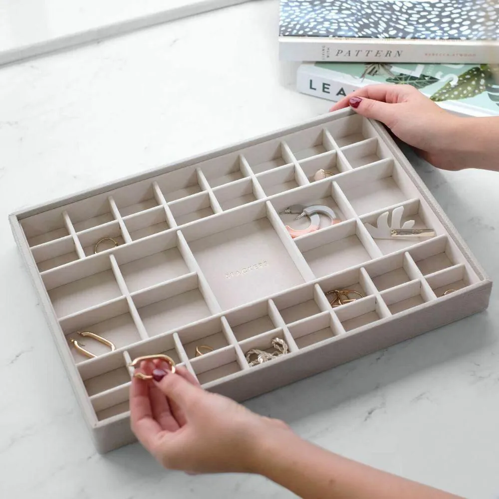 Stackers Supersize 41 Compartment Jewellery Tray Taupe