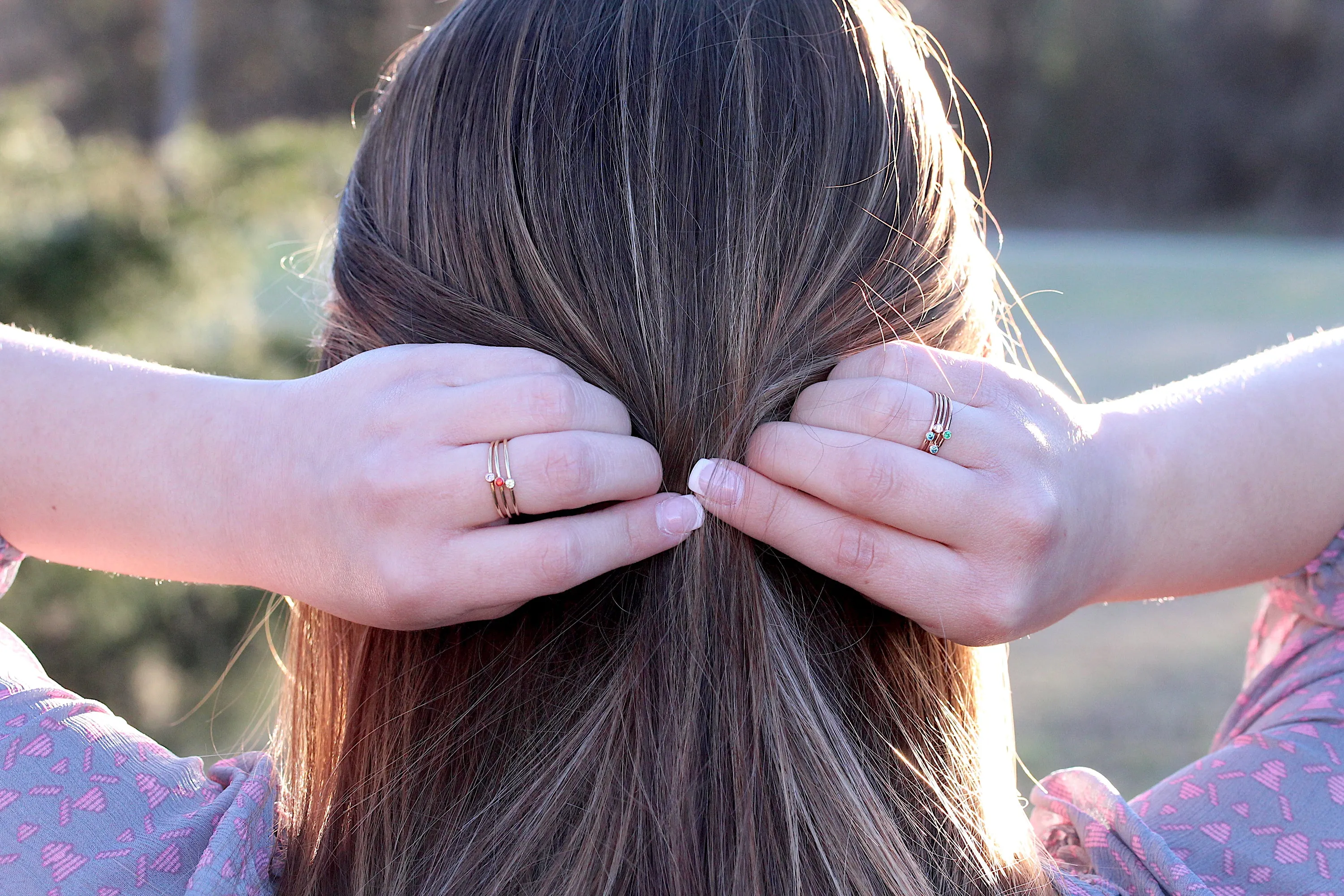 stacking birthstone ring {rose gold}