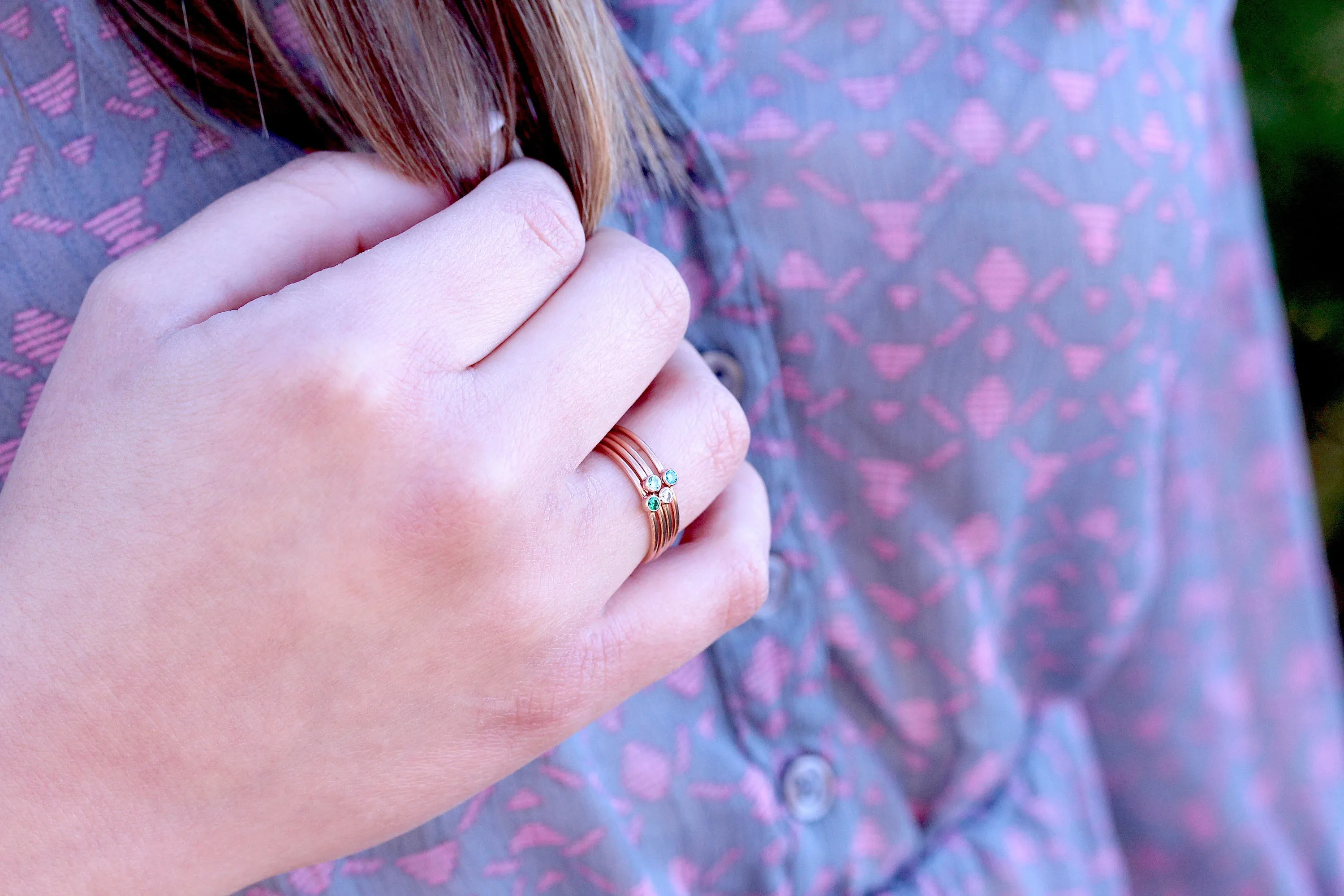 stacking birthstone ring {rose gold}