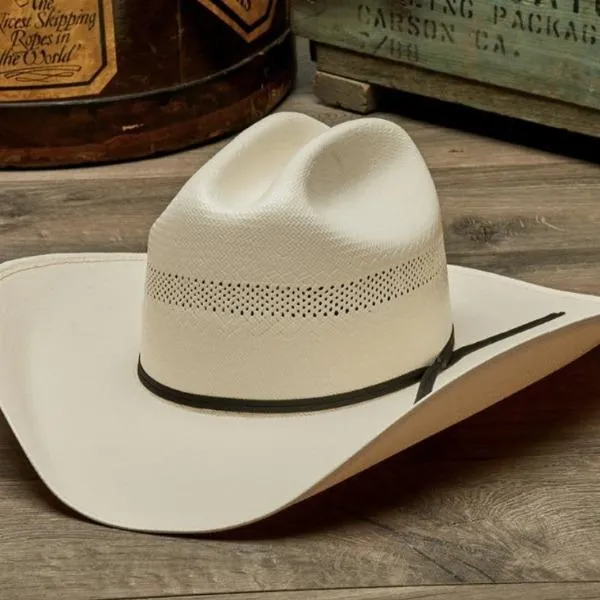 Stampede Western Shantung 200X Straw Hat - The Executive in White