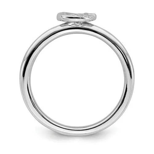 Sterling Silver Stackable Expressions Sun & Moon Ring