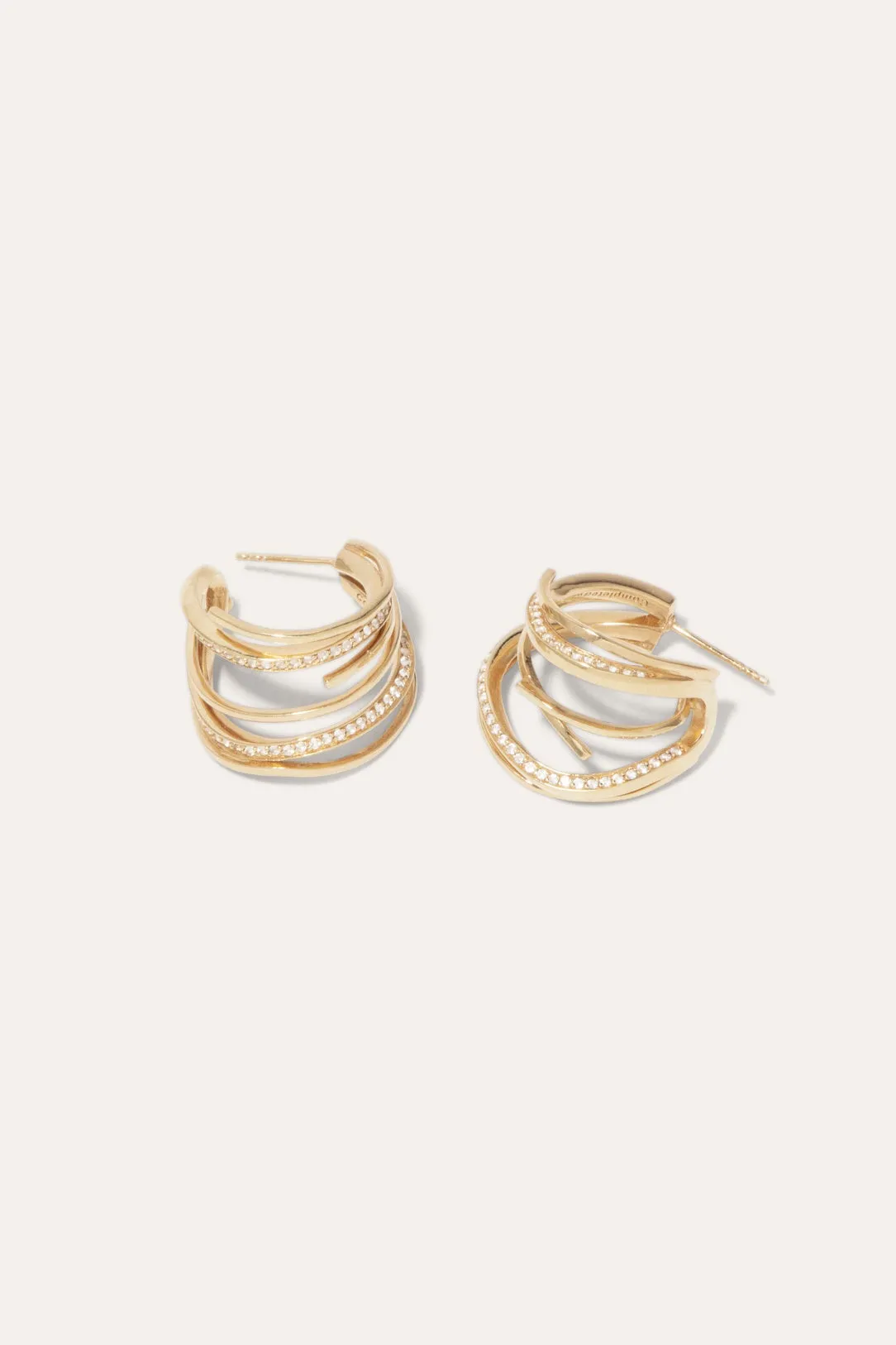 Stratum - White Topaz and Gold Vermeil Earrings