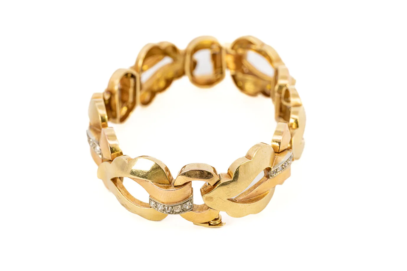 Stunning 18ct Yellow & White Gold Diamond Set Bracelet- A True Investment Piece