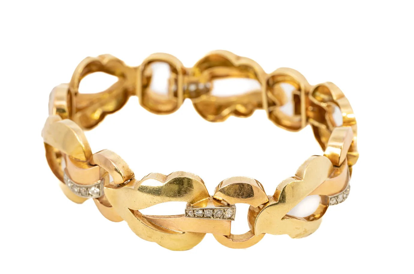 Stunning 18ct Yellow & White Gold Diamond Set Bracelet- A True Investment Piece