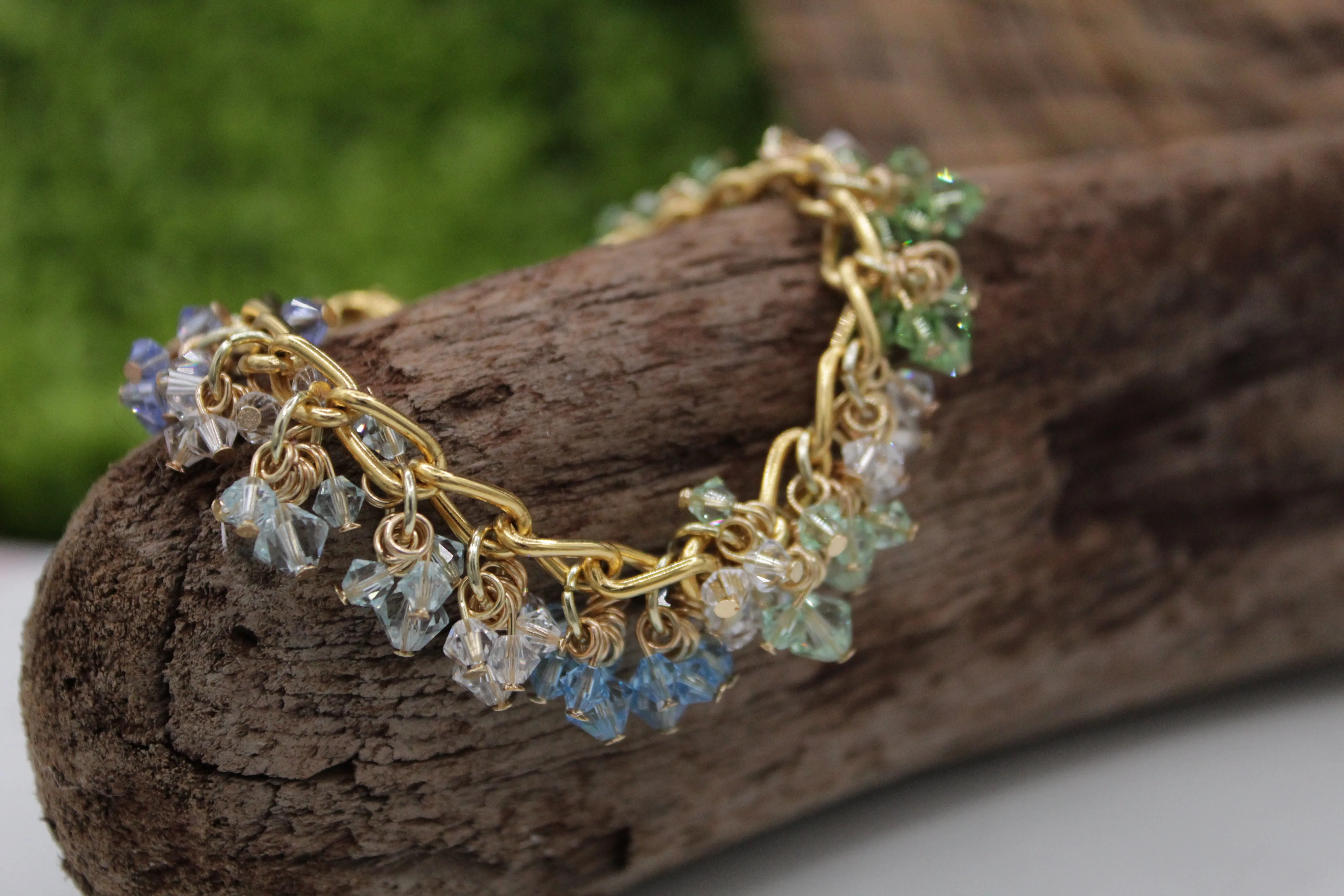 Swarvoski dangle (spring) bracelet