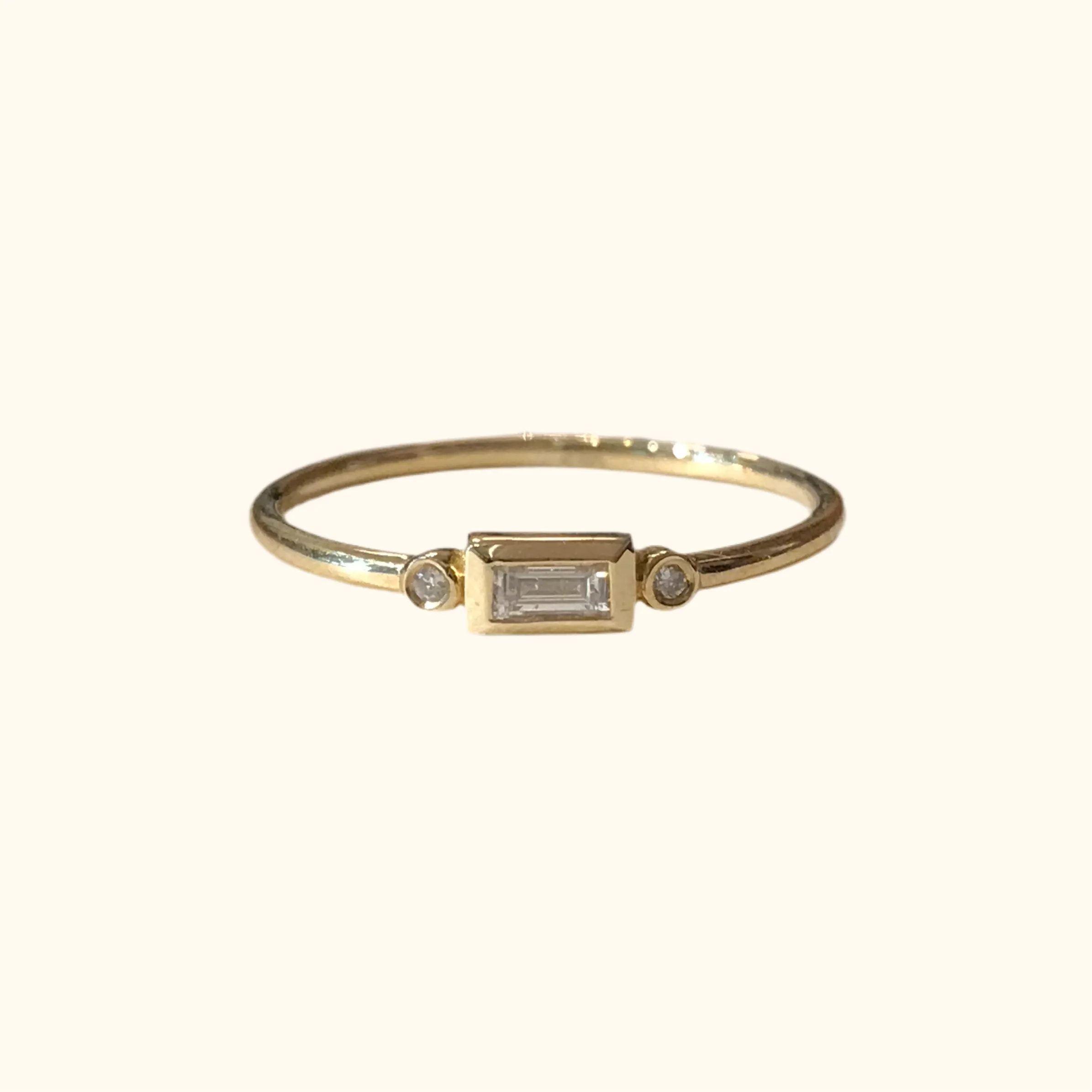 Tammy Diamond Baguette 2 Bezels Ring