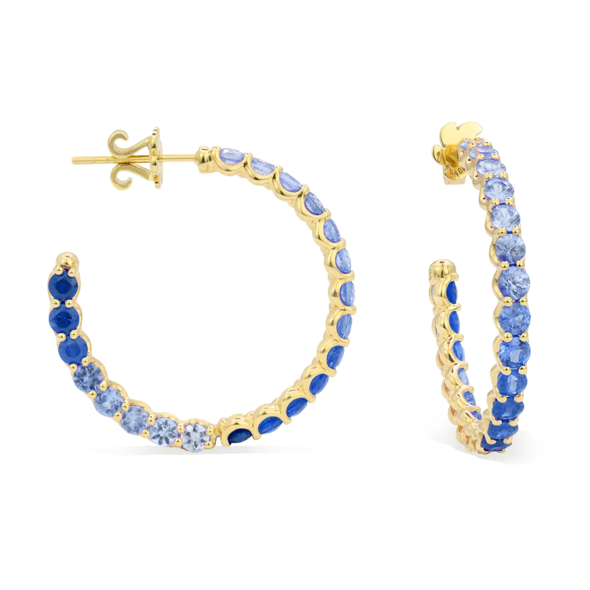 The Idol 18K Gemstone Hoops