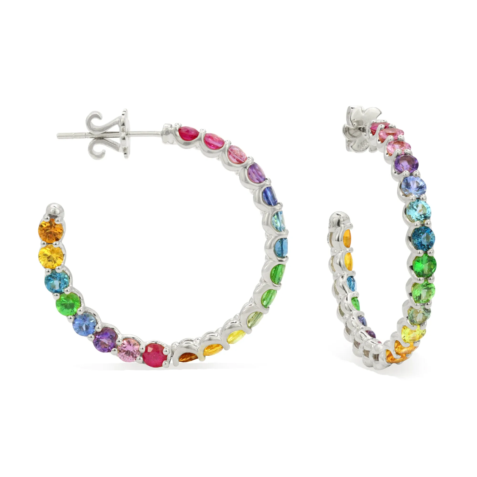 The Idol 18K Gemstone Hoops