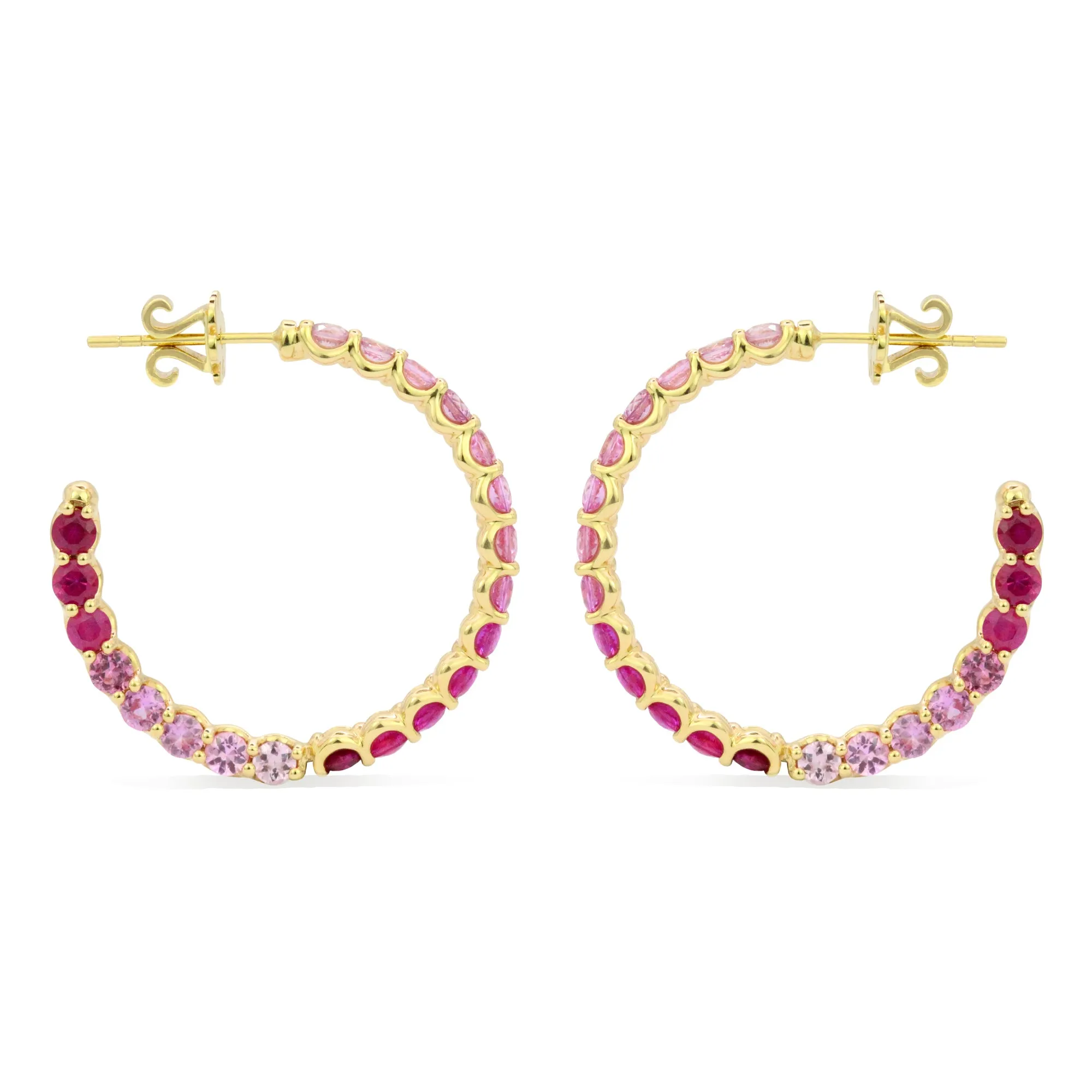 The Idol 18K Gemstone Hoops