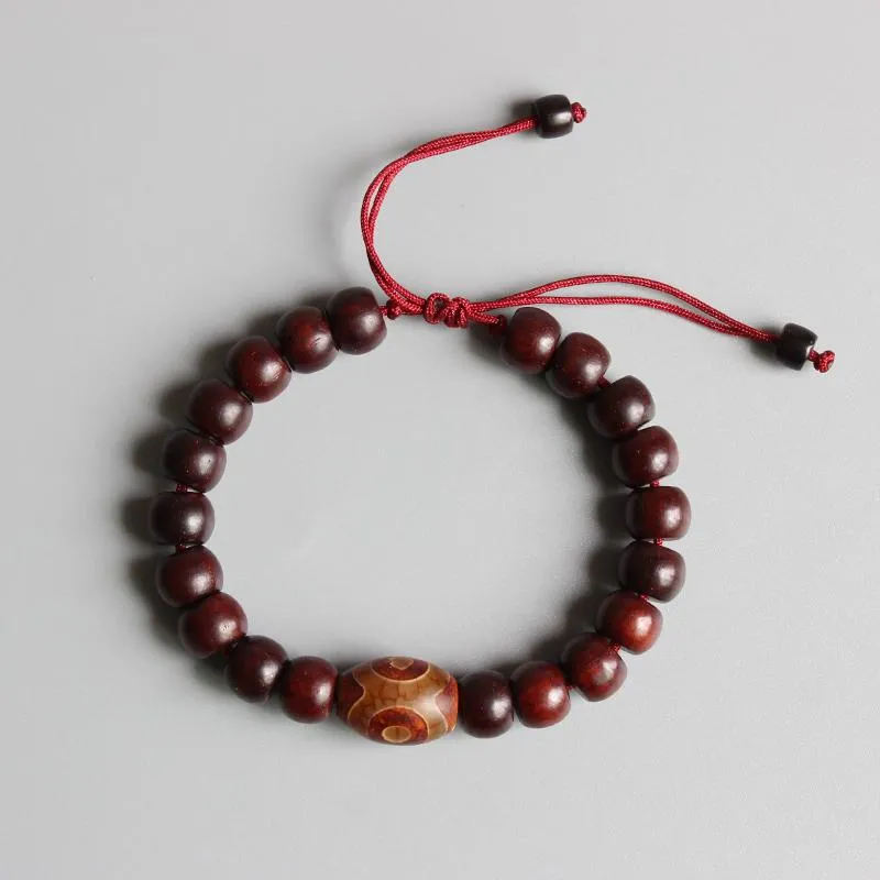 Tibetan Buddhist Handmade Red Sandalwood Prayer Bracelet