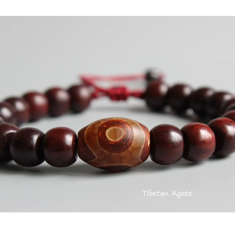 Tibetan Buddhist Handmade Red Sandalwood Prayer Bracelet