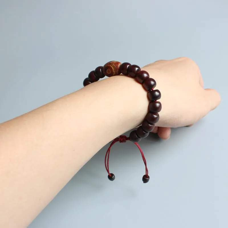 Tibetan Buddhist Handmade Red Sandalwood Prayer Bracelet