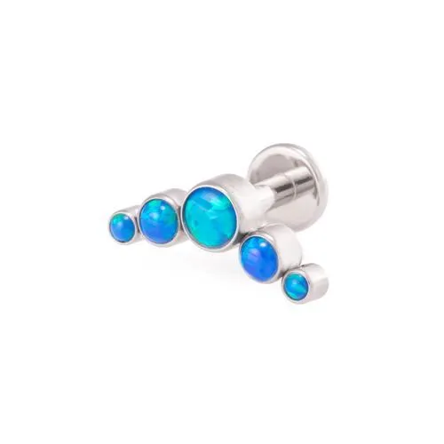 Tilum 14g-12g Internally Threaded Crescent Opal Cluster Top - Price Per 1