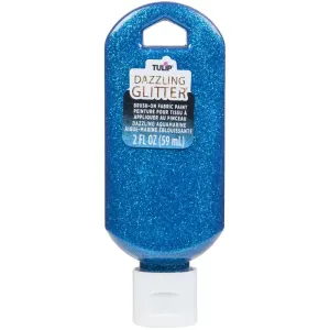 Tulip Dazzling Glitter Brush-On Fabric Paint 2oz - Aquamarine*