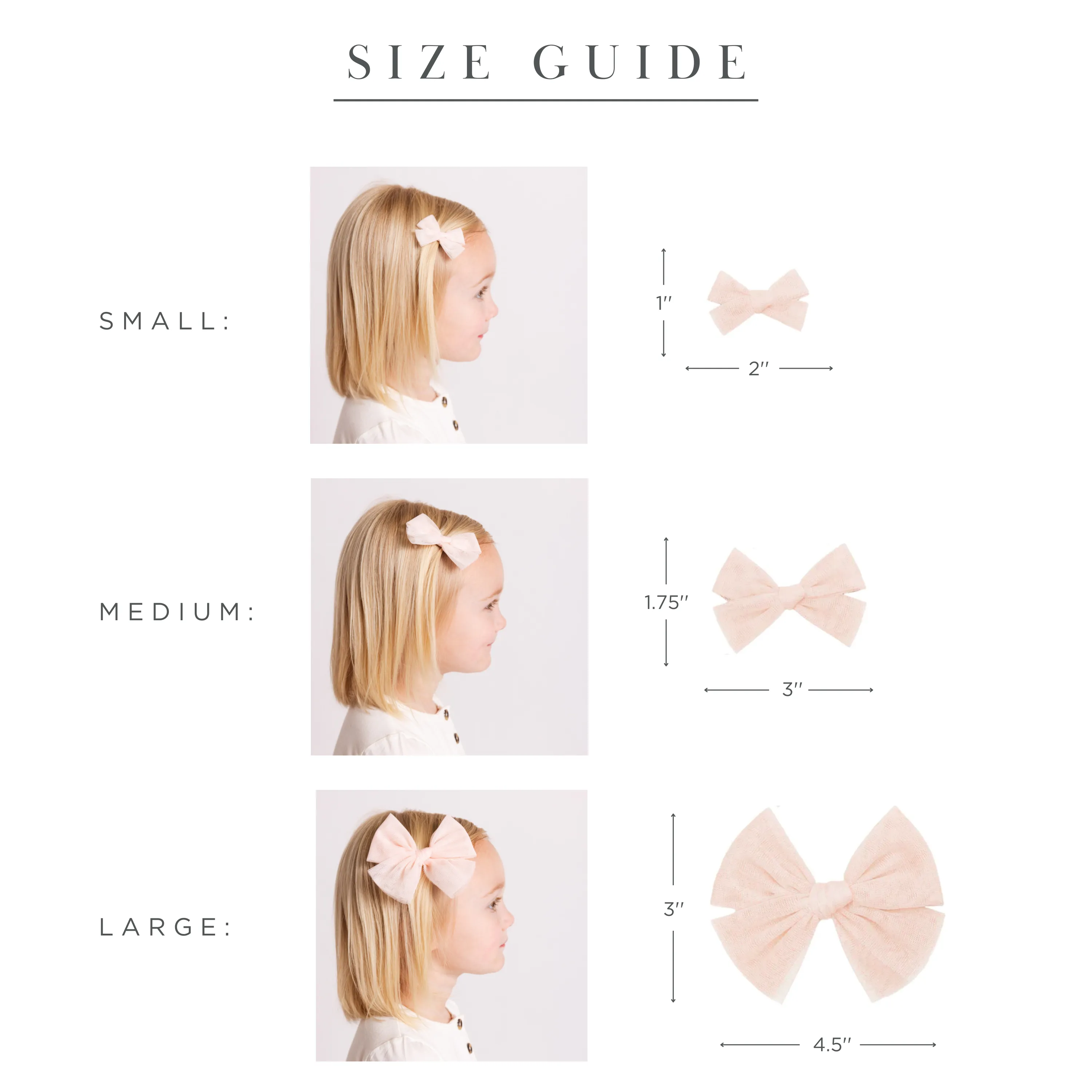 Tulle Bow - Tan Dot Clip