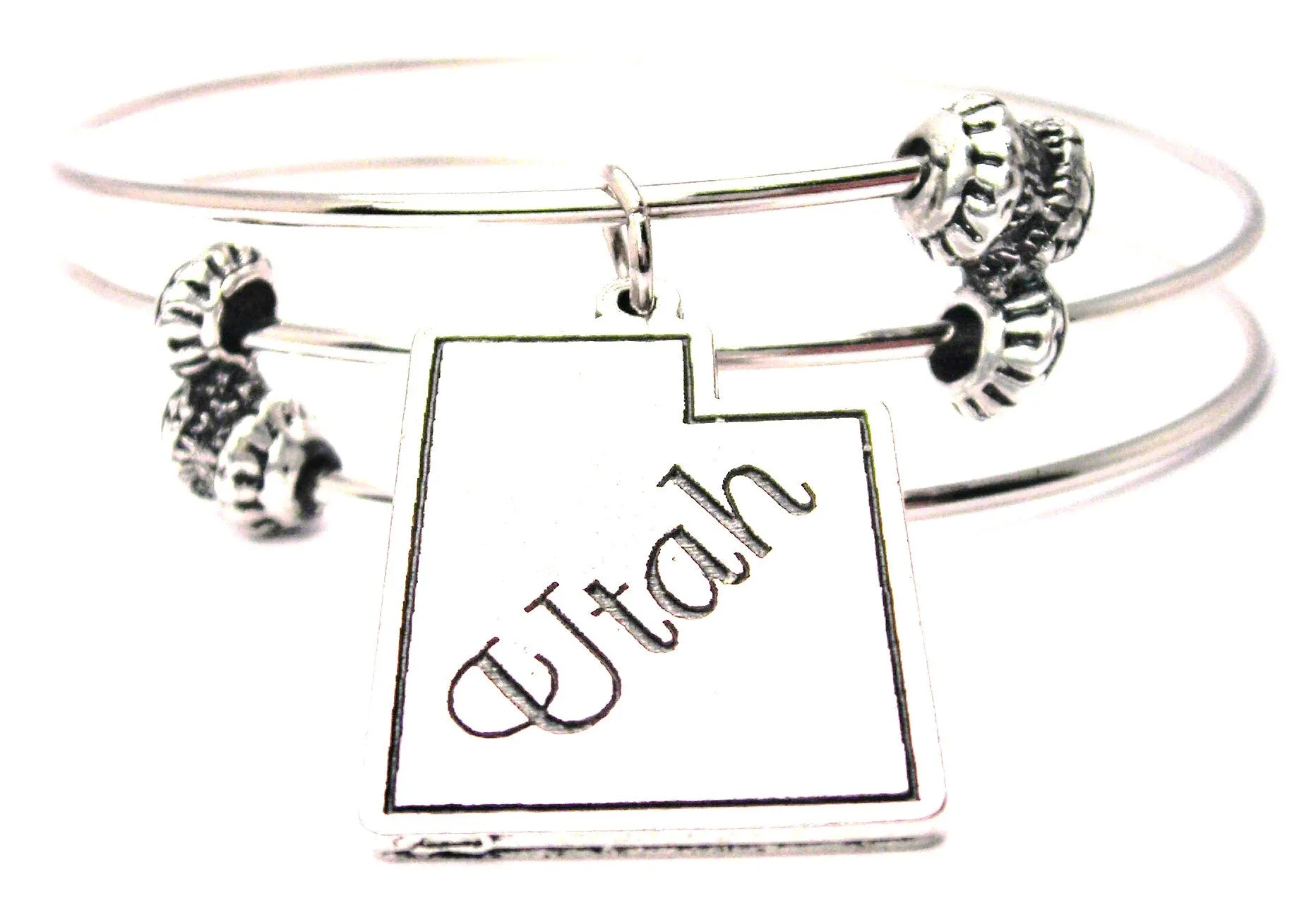 Utah Triple Style Expandable Bangle Bracelet