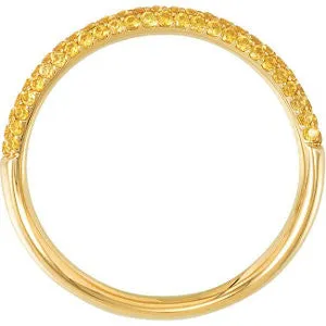 Yellow Sapphire Pave Band - Sapphire Sunshine